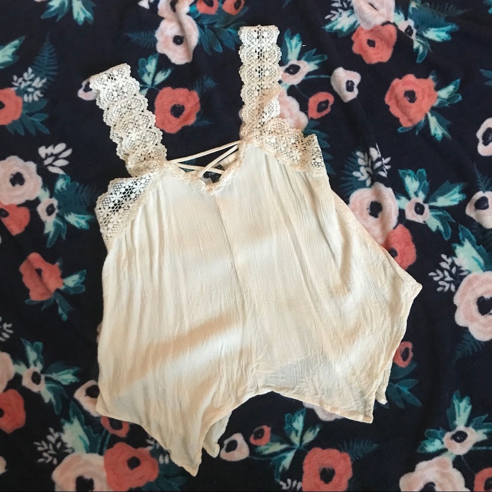 Lace Shoulder Tank
